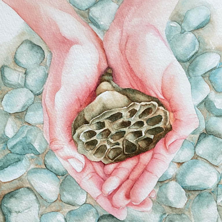 Rest - Hand & Flower Painting - Karen Berstler Studios - Delaware Artist