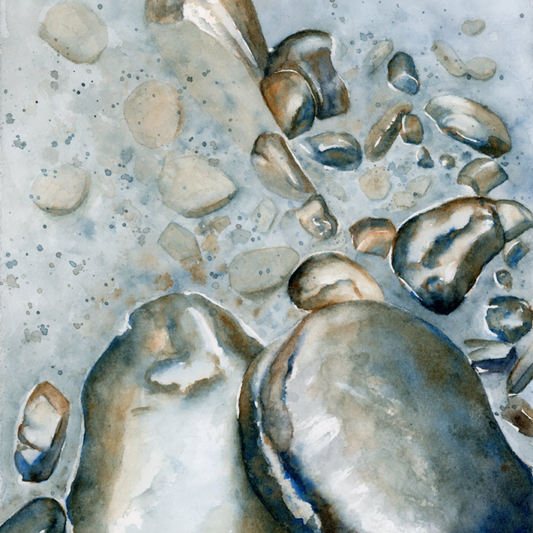 River Stones 1 - Karen Berstler Studios - Delaware Artist