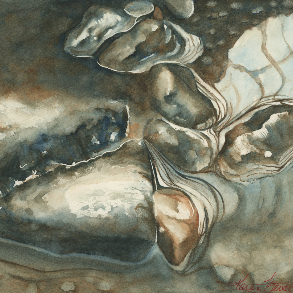 River Stones 3 - Karen Berstler Studios - Delaware Artist