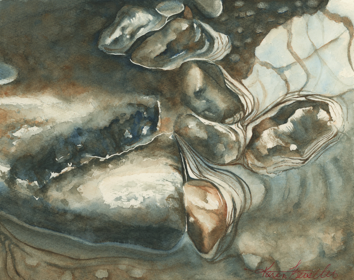 River Stones 3 - Karen Berstler Studios - Delaware Artist