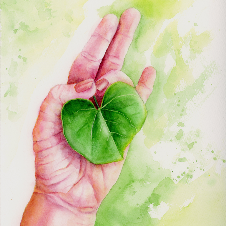 Earth Mudra 1 - Hand Painting - Karen Berstler Studios - Delaware Artist